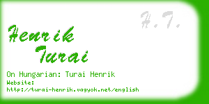henrik turai business card